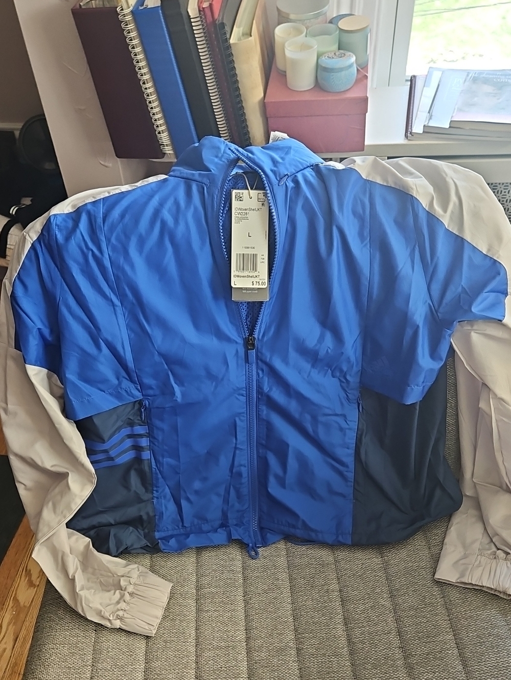 NWT Blue and Navy Women's Windbreaker Jacket